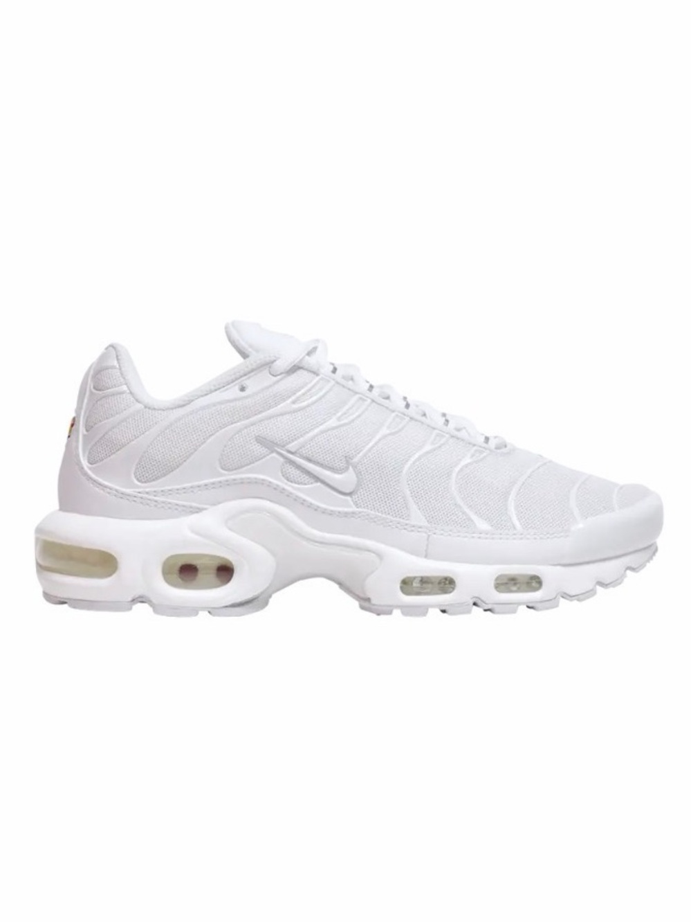 Nike Women's Air Max Plus Triple White Athletic Sneakers